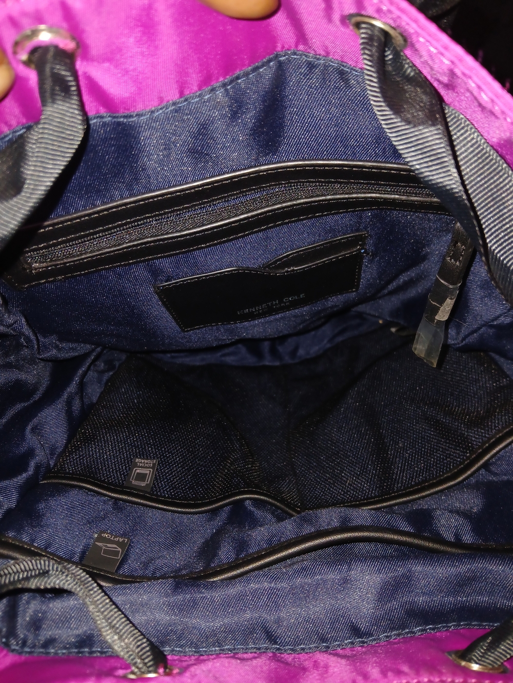Kenneth Cole Pink Nylon Backpack - Picture 6 of 7